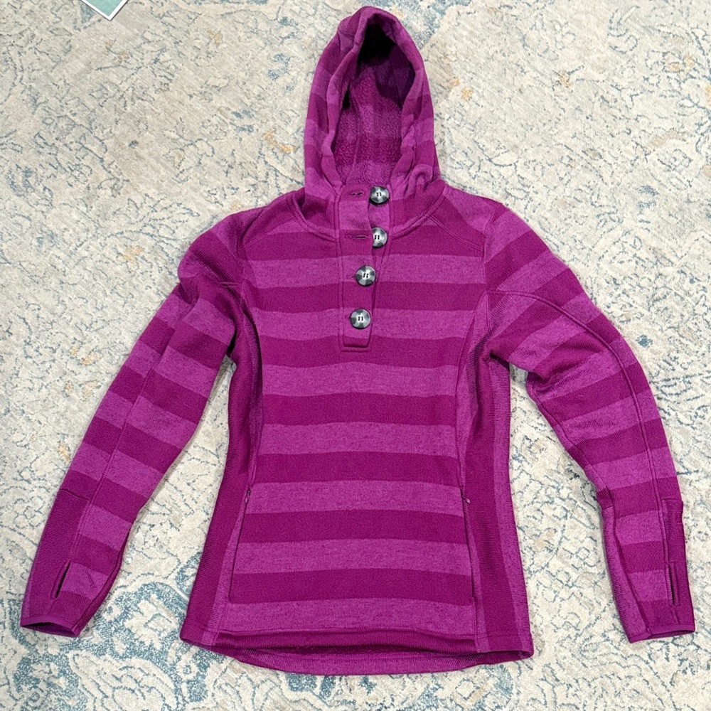 Avalanche Purple Striped Women's Hoodie
